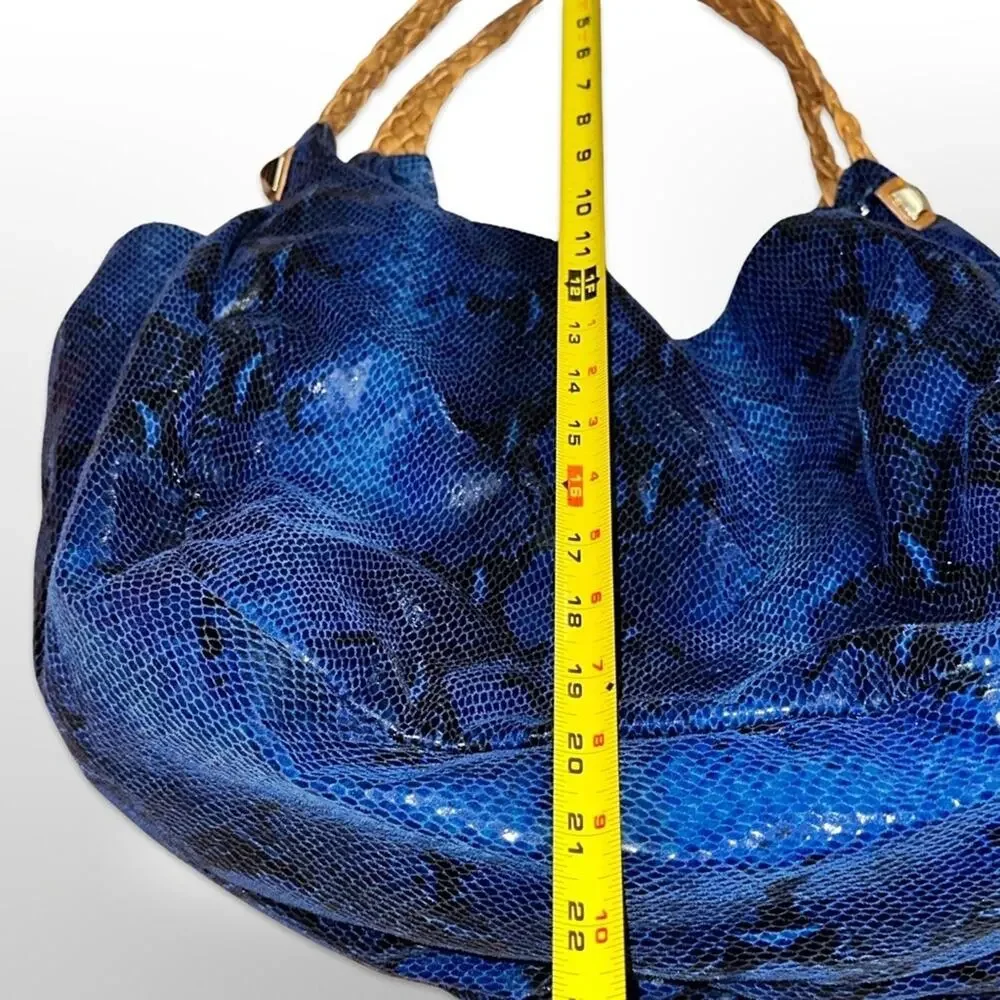 Gorgeous Gianni Bini Bag Blue with Fun Fuchsia Lining